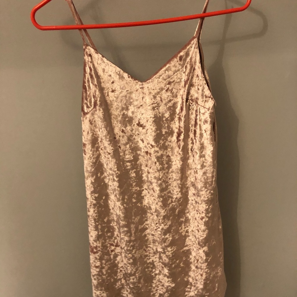 pink velvet mini dress